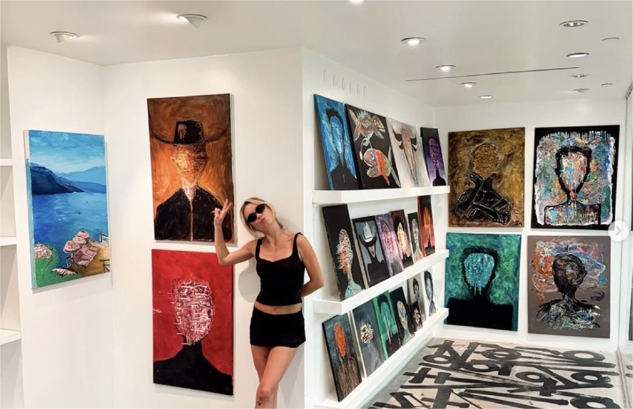Stevie Alger at her solo show with BaileyWick Gallery, Pacific Design Center